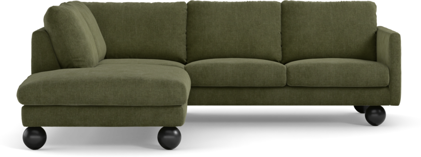 Madison Lux - 2-sits soffa med divan vänster - Grön