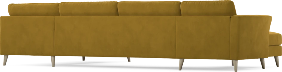 Bridge - 3-sits soffa med schäslong vänster och divan höger - Gul
