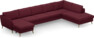 County - 4-sits soffa med schäslong vänster och divan höger - Röd