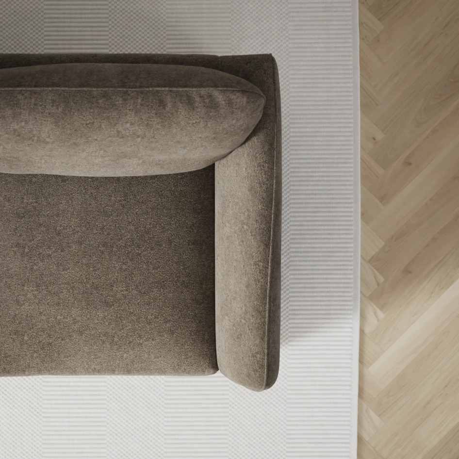 Öland - Bäddsoffa 3-sits, längsbäddad - Brun