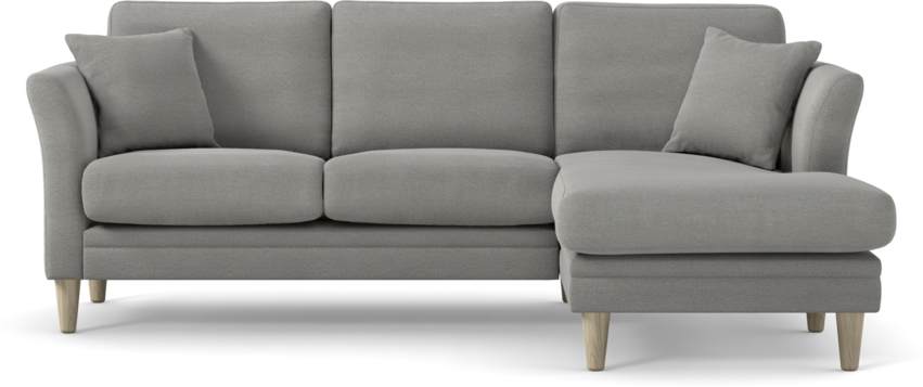 Eden - 2-sits soffa med schäslong - Grå