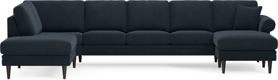 Eden - 3-sits soffa med divan vänster och schäslong höger - Blå