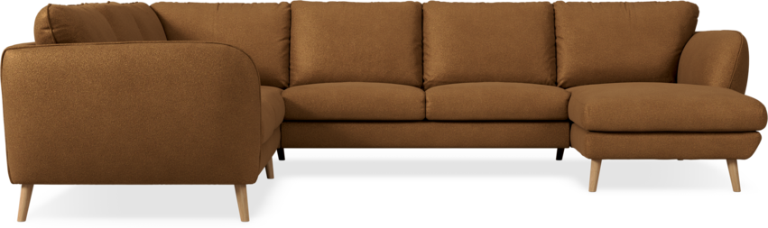 Madison Lux - Hörnsoffa med schäslong höger - Brun