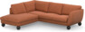 Madison Lux - 2-sits soffa med divan vänster - Orange