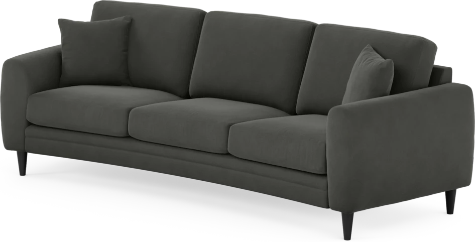 Eden - 3-sits soffa svängd - Grå