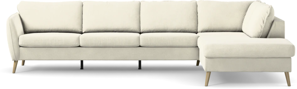 County - 3-sits soffa med divan höger - Vit