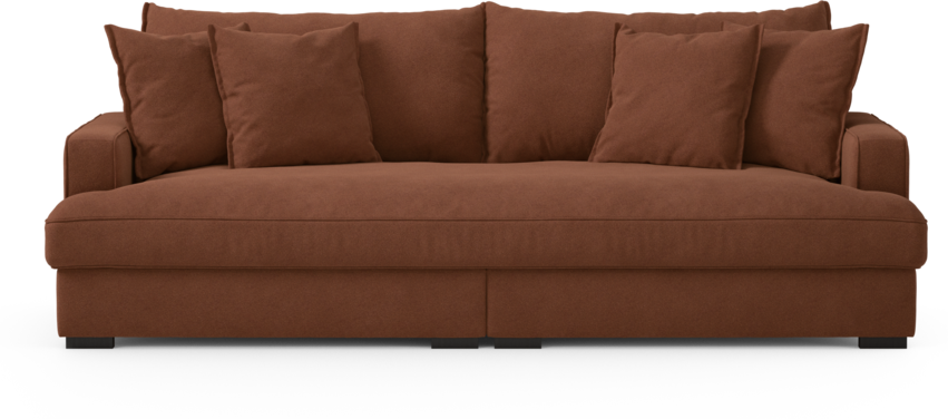 Rossi - 3-sits soffa, hel dyna - Orange