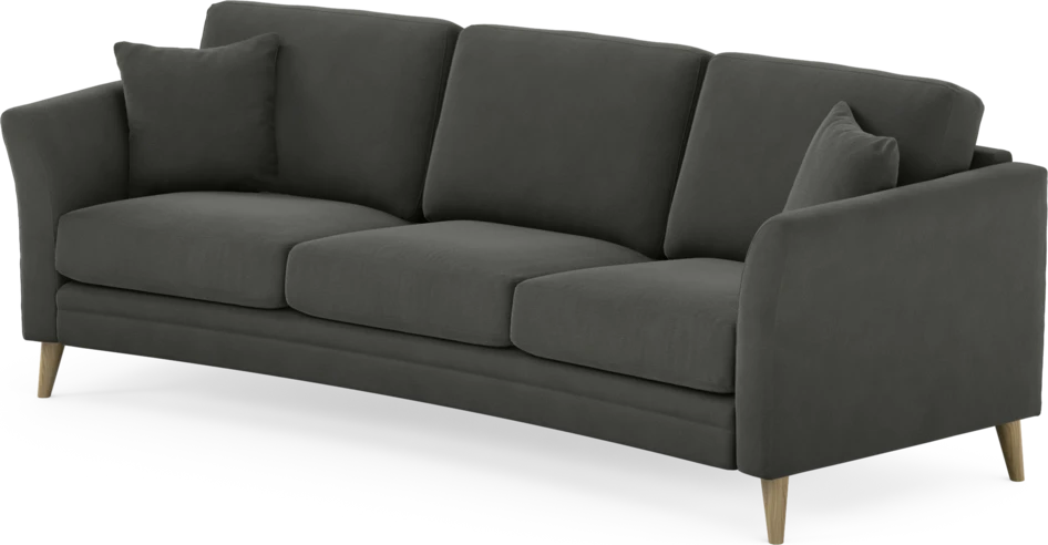Eden - 3-sits soffa svängd - Grå