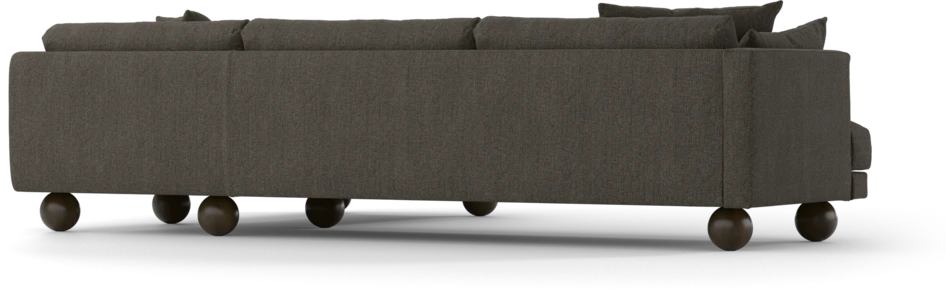 Harper - 3-sits soffa med divan höger - Brun
