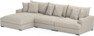 Rossi - 3-sits soffa med schäslong vänster - Beige