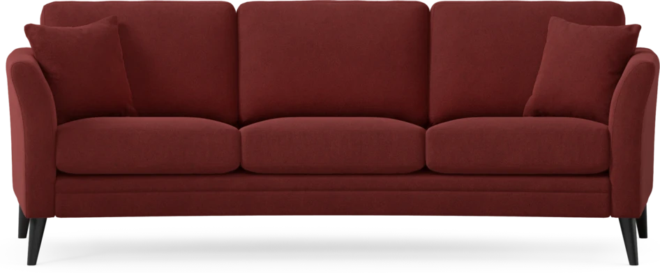 Eden - 3-sits soffa svängd - Röd