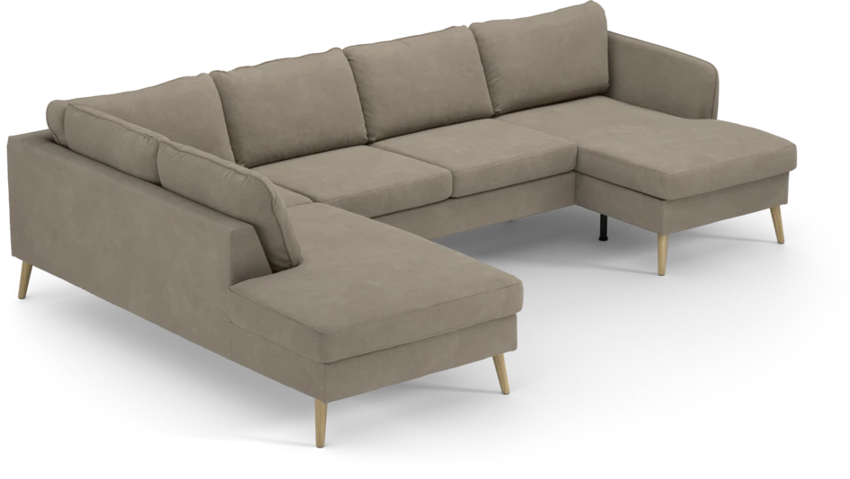 County - 3-sits soffa med divan vänster och schäslong höger - Beige