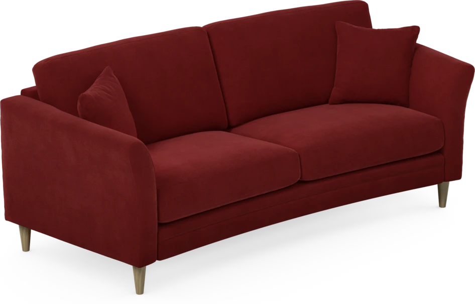 Eden - 2,5-sits soffa svängd - Röd