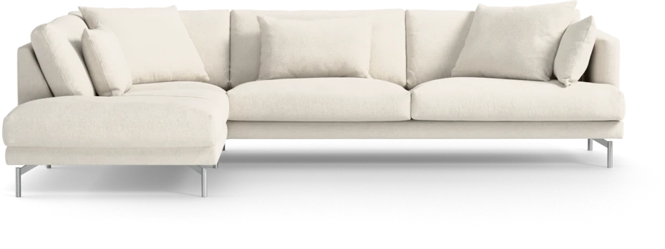 Harper - 3-sits soffa med divan vänster - Vit