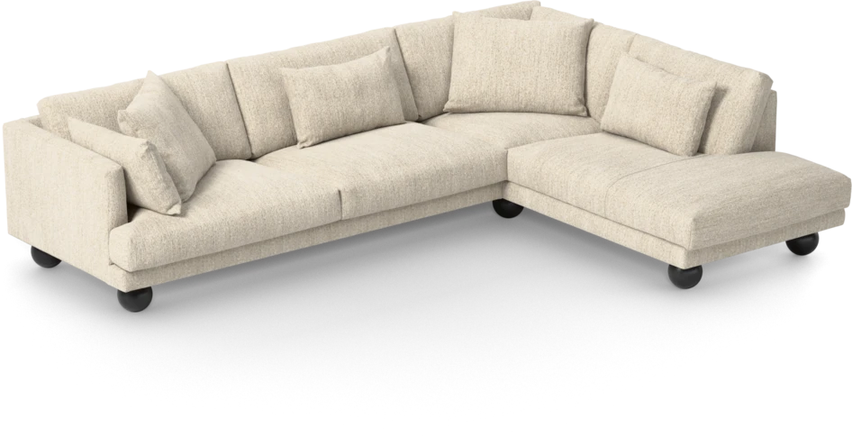 Harper - 3-sits soffa med divan höger - Beige
