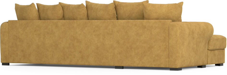 Town - 3-sits soffa med schäslong vänster - Gul