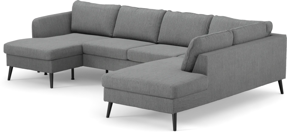 County - 3-sits soffa med schäslong vänster och divan höger - Grå