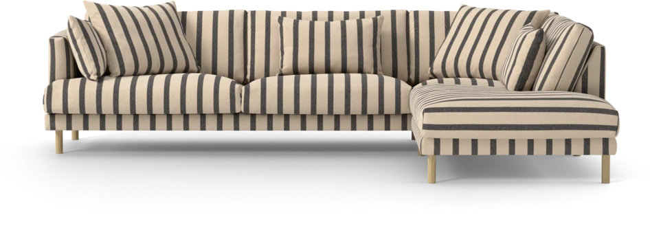 Harper - 3-sits soffa med divan höger - Flerfärgad