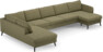 County - 4-sits soffa med divan vänster och schäslong höger - Grön