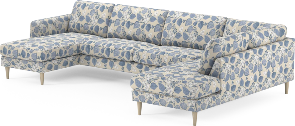 Bridge - 3-sits soffa med schäslong vänster och divan höger - Blå