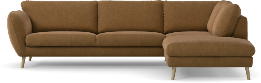 Madison Lux - 3-sits soffa med divan höger - Brun