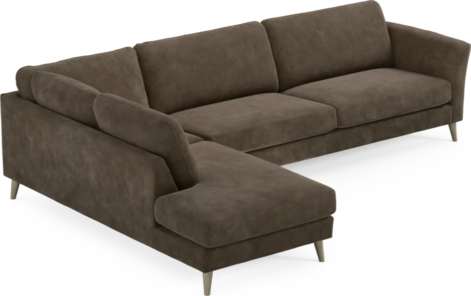 Bridge - 4-sits soffa med divan vänster - Brun
