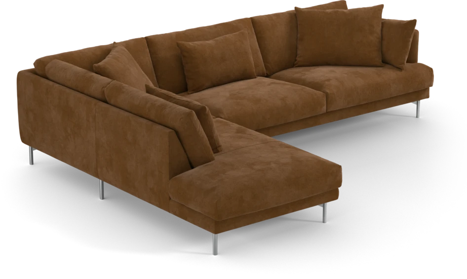 Harper - 3-sits soffa med divan vänster - Orange