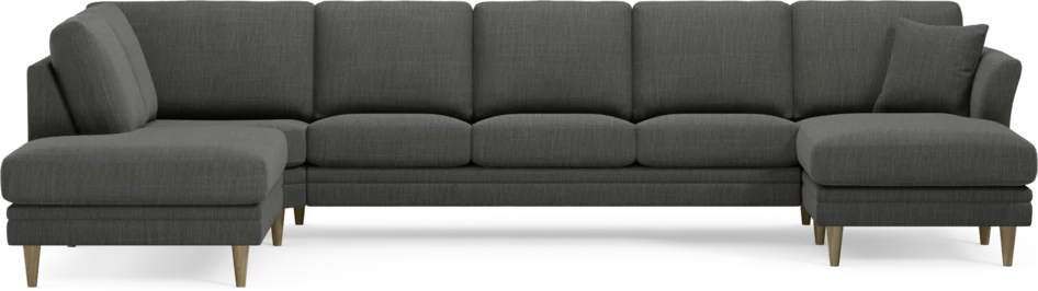 Eden - 3-sits soffa med divan vänster och schäslong höger - Grå