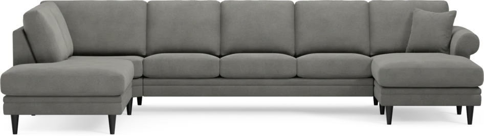 Eden - 3-sits soffa med divan vänster och schäslong höger - Grå