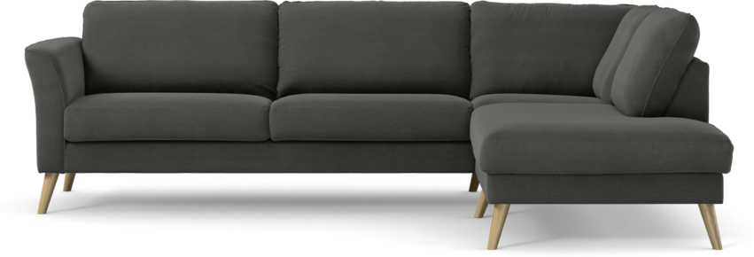 Bridge - 3-sits soffa med divan höger - Grå