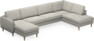 Bridge - 3-sits soffa med schäslong vänster och divan höger - Grå