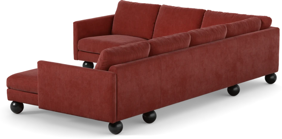 Madison Lux - Hörnsoffa med schäslong höger - Rosa