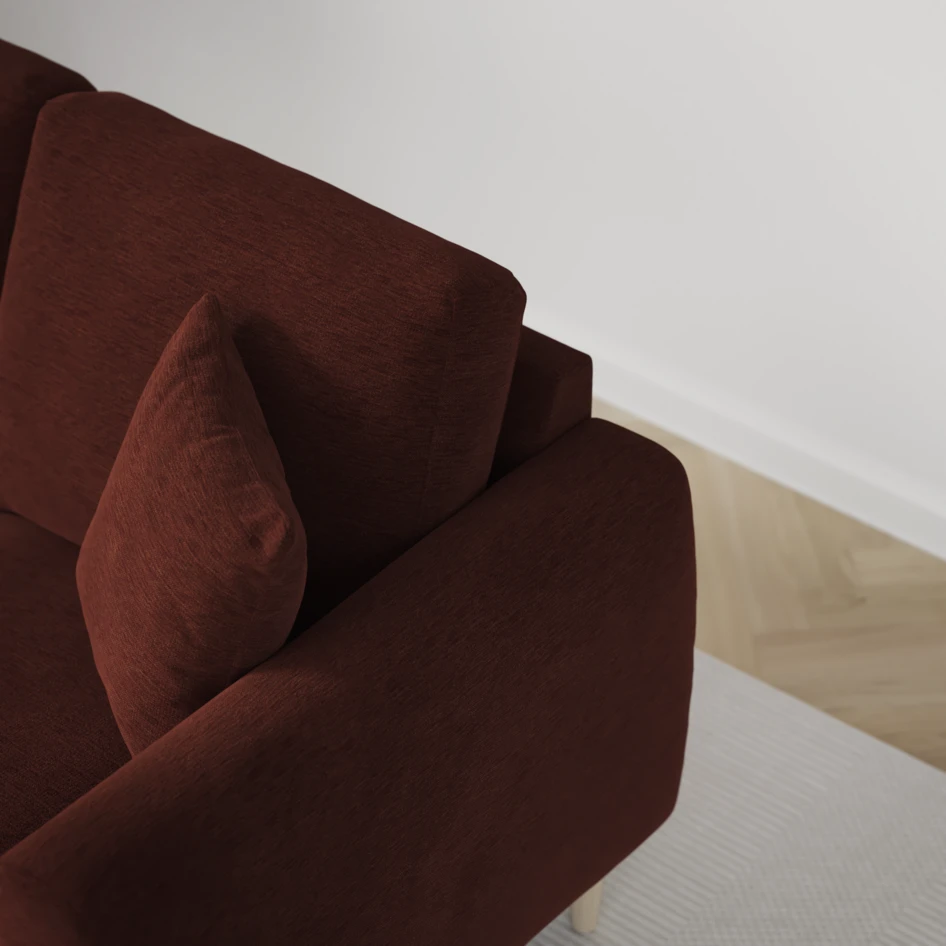Eden - 3-sits soffa svängd - Orange