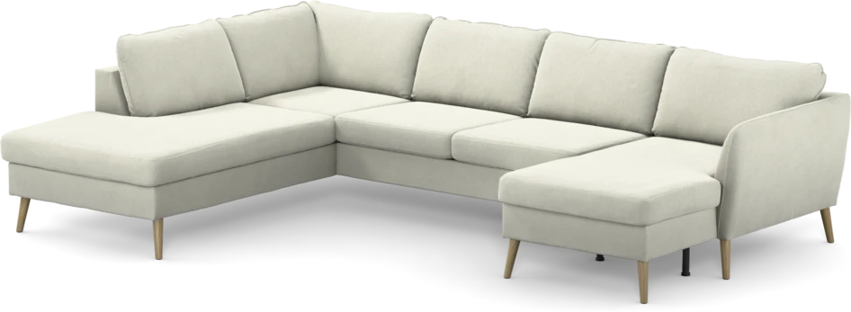 County - 3-sits soffa med divan vänster och schäslong höger - Vit