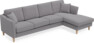 Eden - 3-sits soffa med schäslong - Grå