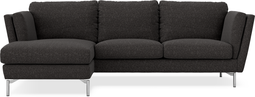 Madison Lux - 2-sits soffa med schäslong vänster - Svart