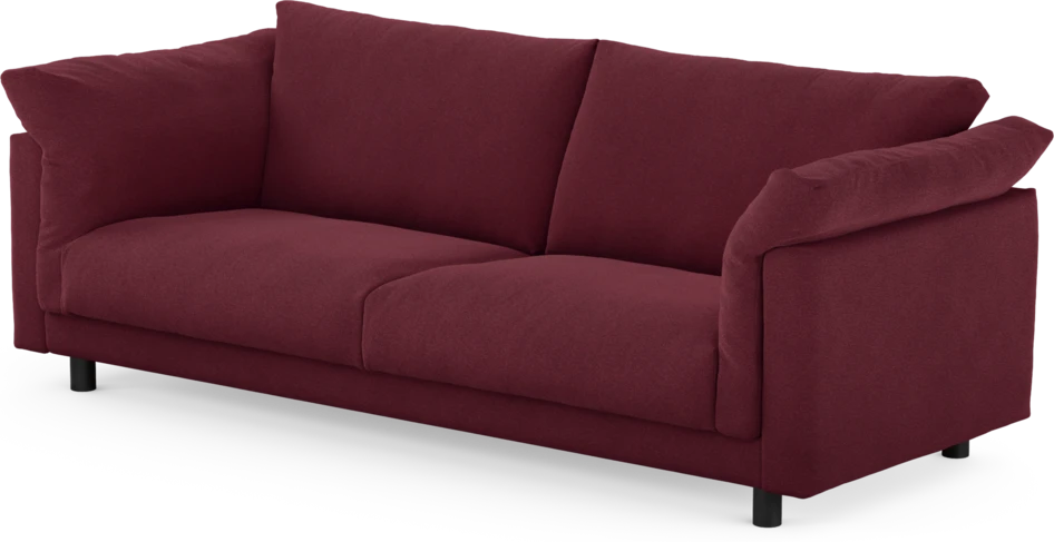 Cherrie - 3-sits soffa, fast klädsel - Röd