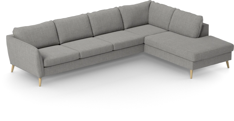 County - 3-sits soffa med divan höger - Grå