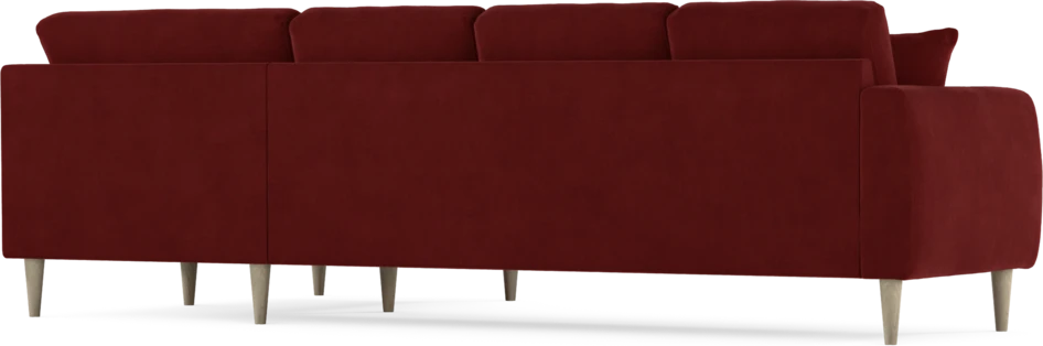 Eden - Hörnsoffa, 3+1-sits - Röd