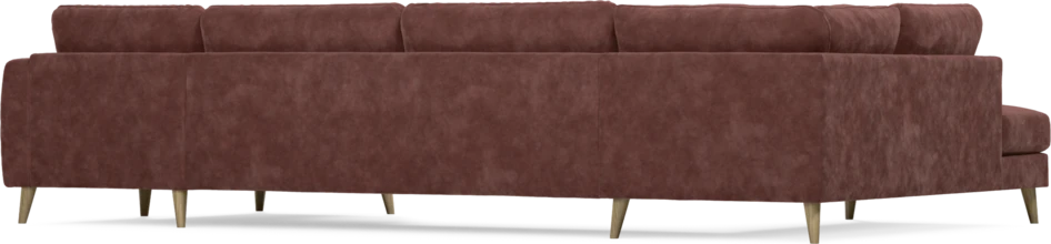 Bridge - 3-sits soffa med divan vänster och schäslong höger - Röd