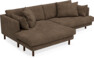 Harper - 4-sits med schäslong XL vänster - Brun