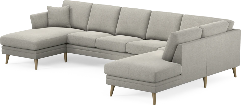 Eden - 3-sits soffa med schäslong vänster och divan höger - Grå
