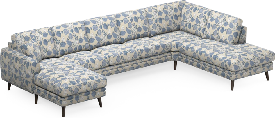Eden - 3-sits soffa med schäslong vänster och divan höger - Flerfärgad