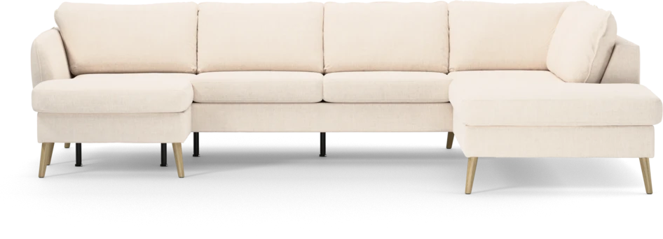 County - 3-sits soffa med schäslong vänster och divan höger - Vit
