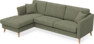 Eden - 2,5-sits soffa med schäslong - Grön