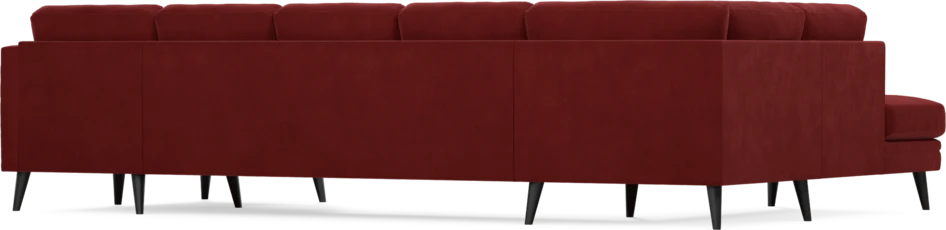 Eden - 3-sits soffa med divan vänster och schäslong höger - Röd