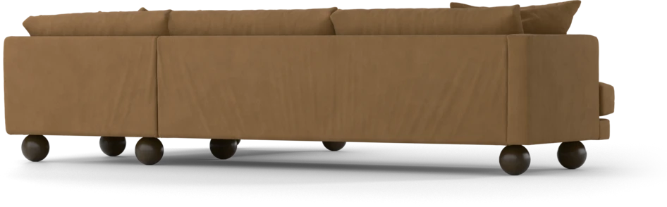 Harper - 3-sits soffa med divan höger - Gul