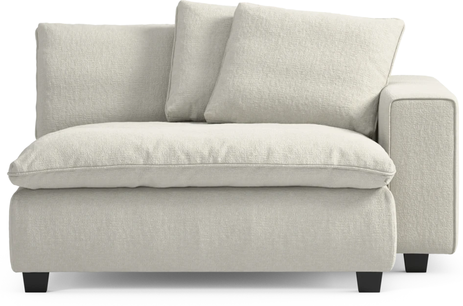Bellora - Schäslong XL med armstöd höger - Vit