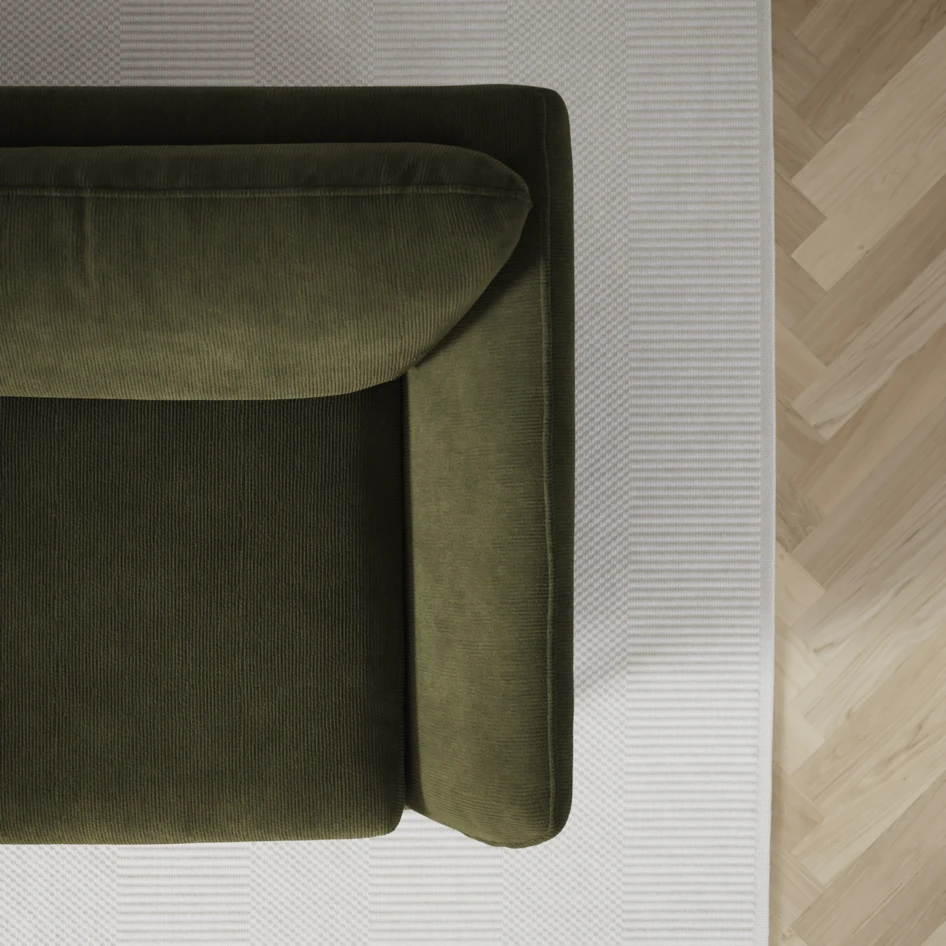Madison - 2-sits soffa med divan vänster och schäslong höger - Grön