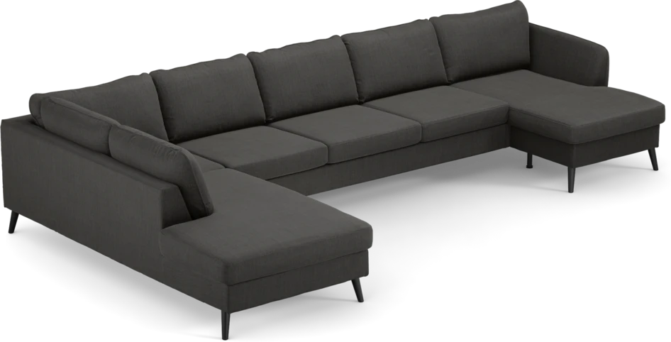 County - 4-sits soffa med divan vänster och schäslong höger - Grå